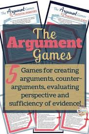 Argument Games A Fun Way To Get Students Practicing Their Argument Skills Middle School Writing Teaching Teaching Writing