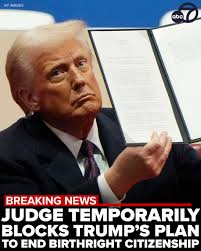 BREAKINGNEWS: A federal judge in Seattle has signed a temporary restraining  order blocking President Donald Trump's executive order