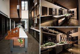 this extra long kitchen island is used