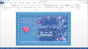Mau tahu bagaimana cara memuat kartu ucapan natal yang mudah dilakukan untuk si kecil atau bersama dengan si kecil? Belajar Microsoft Word 2013 Cara Membuat Kartu Ucapan Selamat Hari Ibu Di Ms Word Youtube