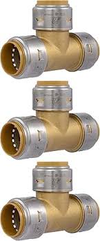 Amazon.com: SharkBite Max 1 Inch Tee, Push to Connect Brass ...