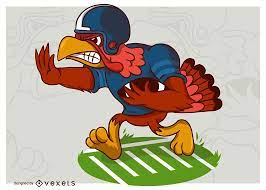 Thanksgiving Turkey Football Player Cartoon Vector Illustration Ad Sponsored Ad Football Player Illustratio Cartoons Vector Turkey Football Cartoon