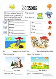 Season Worksheet Free Esl Printable Worksheets Made By Teachers Seasons Worksheets Weather Worksheets Kindergarten Worksheets