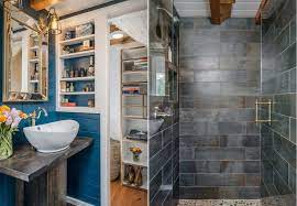 New fixtures in the bath and this once boring bathroom was transformed to classic luxury! How To Deal With A Tiny House Bathroom 12 Inspiring Design Ideas