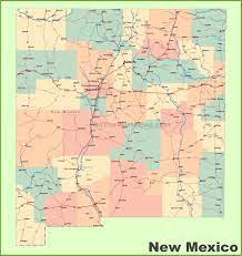 New Mexico Map With Towns Road Map Of New Mexico With Cities