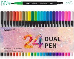Usually, these tips are 0.4mm in size. Amazon Com Dual Tip Art Marker Pens Fine Point Journal Pens Colored Brush Markers For Kid Adult Coloring Books Drawing Planner Calendar Art Projects 24 Colors Office Products