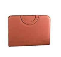 A4 Multifunctional Portable PU Leather Business Office Portfolio Document  Resume Zipper Portfolio File Folders with Calculator (B