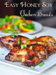 Honey Soy Chicken Breasts Only 6 Ingredients Oh So Easy To Prepare Recipe Honey Soy Chicken Recipes Soy Chicken