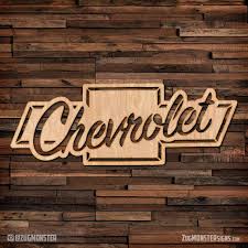 Chevy Logo Wood Hanging Wall Art Sign By Zugmonster On Etsy Hanging Wall Art Picture On Wood Wood Wall Art Diy