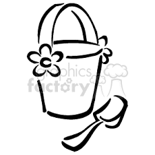 If you own this content, please let us contact. A Black And White Flowered Pail And Shovel Clipart Commercial Use Gif Clipart 159213 Graphics Factory