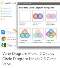 Lucidchart Create New Document Standard Venn Diagram
