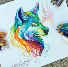 Art By Katy Lipscomb Animal Drawings Pencil Drawings Of Animals Watercolor Wolf