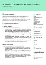 Sample it project management resume in pdf. Project Manager Resume Sample Writing Guide Rg