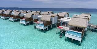 Beach villas feature a big private terrace and 200 square meters of sleek living space. Emerald Maldives Resort Spa Arenatours