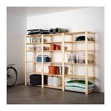 Hejne 3 Sections Etageres Pin 230x50x171 Cm Rayonnage Etagere Bois Massif Commode 3 Tiroirs