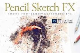 Learn how to make a stylised colour pencil sketch from a photo without needing to know how to draw! Animated Pencil Sketch Fx Photoshop Add On 23391849 Freepsdvn