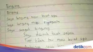 Puisi Berjudul Bingung Ini Dapat Nilai A Anda Bingung