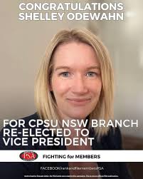 Our scrutineers have confirmed that Shelley Odewahn has been re-elected as  CPSU NSW Vice President. A huge congratulations to Shelley