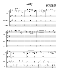 Misty Jazz Combo Arrangement Sheet Music For Piano Drum Group Bass Jazz Band Musescore Com