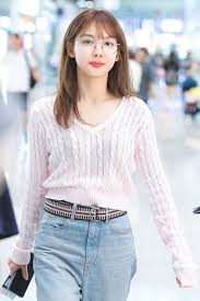 V Neck Short Knit Sweater Nayeon Twice K Fashion At Fashionchingu Korean Airport Fashion Kpop Fashion Airport Fashion Kpop