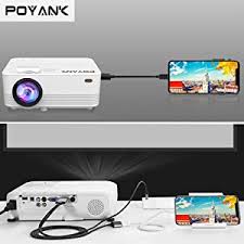 Poyank 2000 lumen lcd projector unboxing review. Poyank Projector 2500 Lumens Mini Lcd Projector Video Projector Support 1080p Connection With Tv Stick Game Console Pc Smartphone Tablet Hdmi Vga Tf Usb Home Cinema Projector White Amazon De Home Cinema Tv
