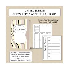 2021 Weekly Planner Creator Kit Weekly Planner Templates For Kdp Publishing 2021 Planner Templates A In 2020 Weekly Planner Template Weekly Planner Book Cover Template