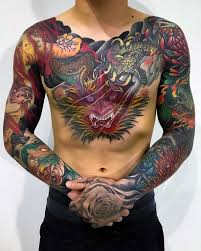 Japanese Style Sleeves By 70lf Japanese Tattoo Chest Tattoo Men Chest Tattoo