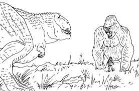 Cinco primeros godzilla vs kong dibujo para colorear. Coloring Pages For Kids