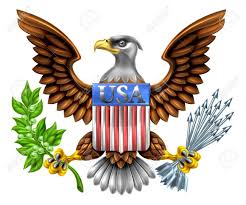 American Eagle Design With Bald Eagle Like That Found On The Great Seal Of The United States Holding An Olive Bran Shield Design Eagle Design Floral Typography