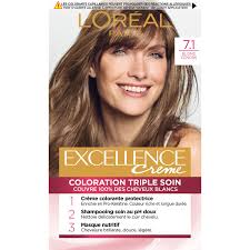 Si vous êtes lassée des colorations classiques. Coloration Permanente 7 1 Blond Cendre L Oreal Paris Excellence Creme La Boite A Prix Carrefour