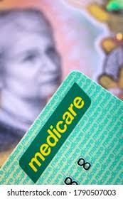 Australian Medicare Card Calculator Cash Background Stock Photo 1418623277 