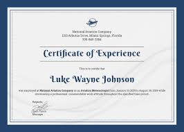 Experience Certificate For 2021 Printable And Downloadable Cust