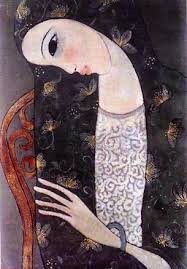 Tranh thiếu nữ của Nguyễn Trung | Sầu Đông