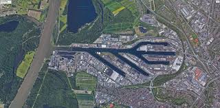 Usb Icon Shaped Port Rheinhafen Karlsruhe Germany Karlsruhe Port Germany