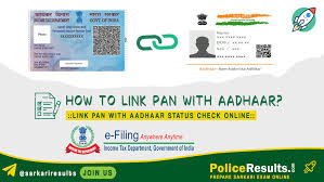 According to the directive from the income tax department, it is obligatory to link your permanent account number (pan) with aadhaar. How To Link Pan With Aadhaar Pan Aadhar Link Status Check Online Pan Card Link With Aadhar Card Online Process Police Results