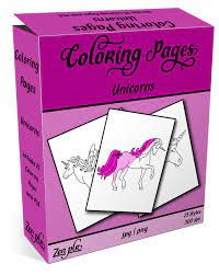 10 instant product templates, 10 coloring pages, 10 pinterest pins, 10 ig/fb stories and 10 quotes graphics with private label commercial use rights. Unicorns Coloring Pages Plr Pack Zen Plr