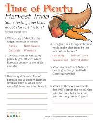 Autumn crafts, reading comprehension passages, puzzles, and calendars. Fall Harvest Thanksgiving Facts Trivia Fall Harvest