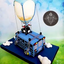 The battle bus is an aerial vehicle in fortnite: Fortnite Battle Bus Cake From Way Beyond Cakes Bus Cake Birthday Cakes For Men Cake