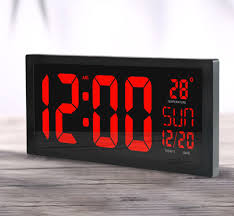 Hd Led Large Screen Wall Clock Home Desktop Calendar Clock Daylight Saving Time Function Led Electronic Clock Wi Clock Large Digital Wall Clock Big Wall Clocks