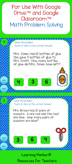 Make Math Problem Solving Fun For First Grade Students With This Google Drive And Google Classroom Resource Math Problem Solving Math Words Math Word Problems