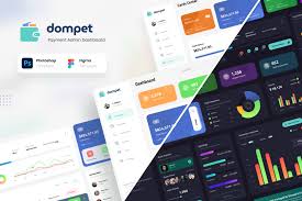 Creating social media mockups can be laborious and quite difficult for people new to graphic designing. Dompet Payment Admin Dashboard Ui Template In Social Media Templates On Yellow Images Creative Store