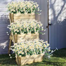 10 plants & flowers to beautify your garden this spring. Buy Artbloom 6 Bundles Outdoor Artificial Daisies Fake Flowers Uv Resistant Shrubs Faux Plastic Greenery For Indoor Outside Hanging Plants Garden Porch Window Box Home Wedding Farmhouse Decor White Online In Turkey