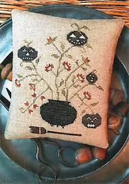 Vintage country mocha using dmc floss. Cross Stitch Patterns Halloween Toil Trouble Pinkeep Stacy Nash Primitives Cross Stitch Pattern Crafts Citricauca Com