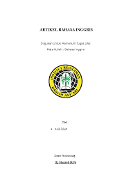 Check spelling or type a new query. Doc Artikel Bahasa Inggris Karim Fathul Academia Edu