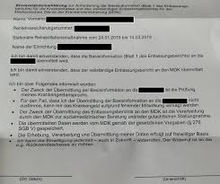 Maybe you would like to learn more about one of these? Krankenkasse Fordert Die Einverstandniserklarung Zur Ubermittlung Des Rehaentlassungsberichts Erwerbslosenforum Deutschland Forum