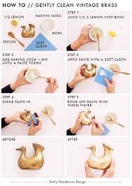 How To Gently Clean Vintage Brass Emily Henderson Cleaning Hacks Cleaning Painted Walls Cleaning