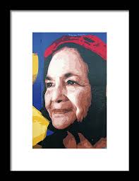 Dolores Huerta Framed Print by Roberto Valdes Sanchez
