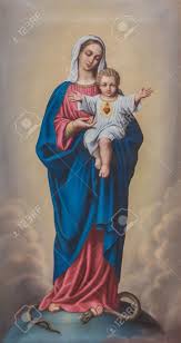Painting Of The Blessed Virgin Mary With Baby Jesus Stock Photo Picture And Royalty Free Image Image 49069818