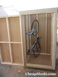 Build A Compact Bike Shed In 7 Steps Vertical Bike Outdoor Bike Storage Bike Storage