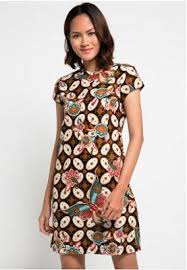 Model Batik Terbaru Kekinian Gaun Mini Gaun Batik